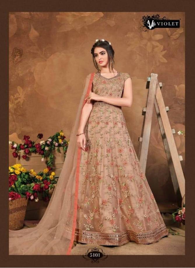 SWAGAT Fancy Designer Latest Stylish Festive And Party Wear Butter Fly Net With Heavy Work Gown Collection